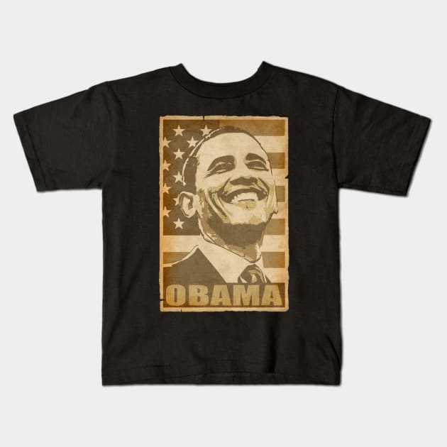 Barack Obama Smile Propaganda Poster Pop Art Kids T-Shirt by Nerd_art